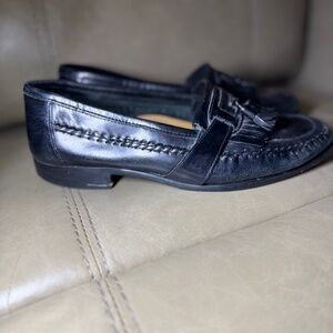 Men's DAVID TAYLOR "Ohare" Black Leather Tassel Kiltie Loafers 9D/ 42.5 EU